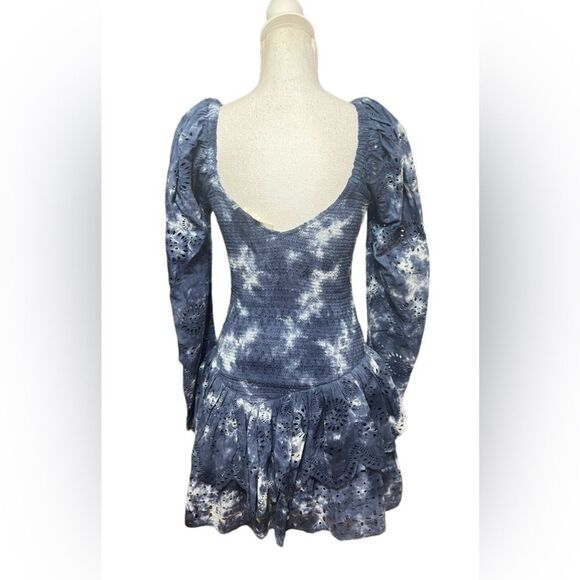 LoveShackFancy Cedria Dress Hand Dyed Midnight - Picture 4 of 5